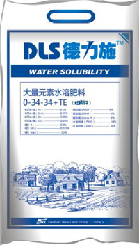 大量元素水溶肥料超磷钾(0-34-34+TE)